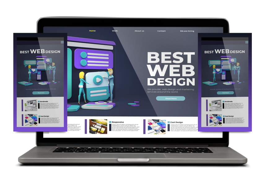 Blue And White Modern Responsive Website Development Services